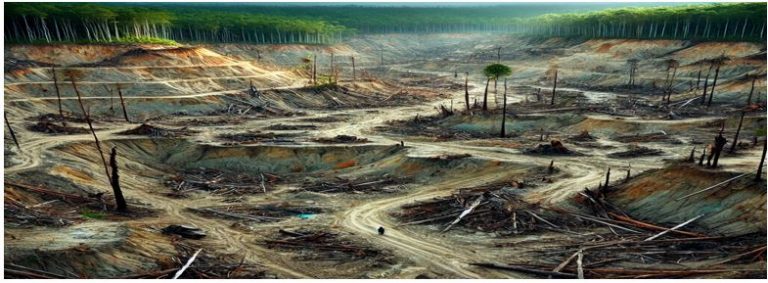 Space scientists reveal shocking devastation of mining as 84,000 football fields of forests gone