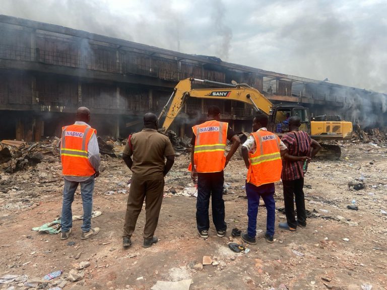 Adum fire: KMA, NADMO order evacuation of traders near Blue Light Arena for lorry pathway construction