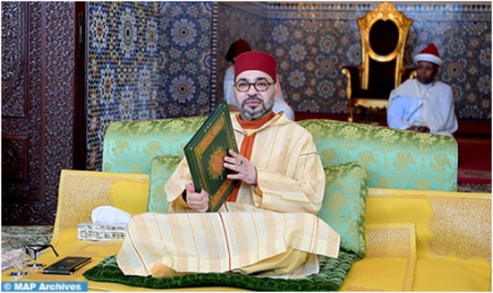 King Mohammed VI presides over Laylat al-Qadr celebration while sitting