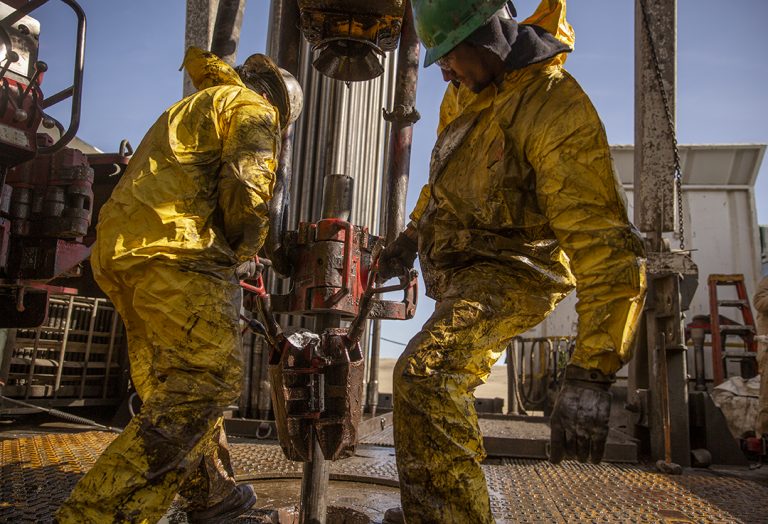 (PHOTOS) Black Gold: A close-up view of an oil drilling rig in Wyoming