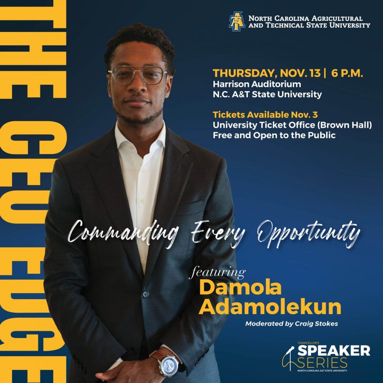 HBCU News – Red Lobster CEO Damola Adamolekun to Share Executive Insights at N.C. A&T Chancellor’s Speaker Series